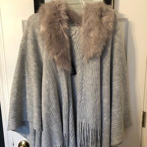 Faux fur shawl